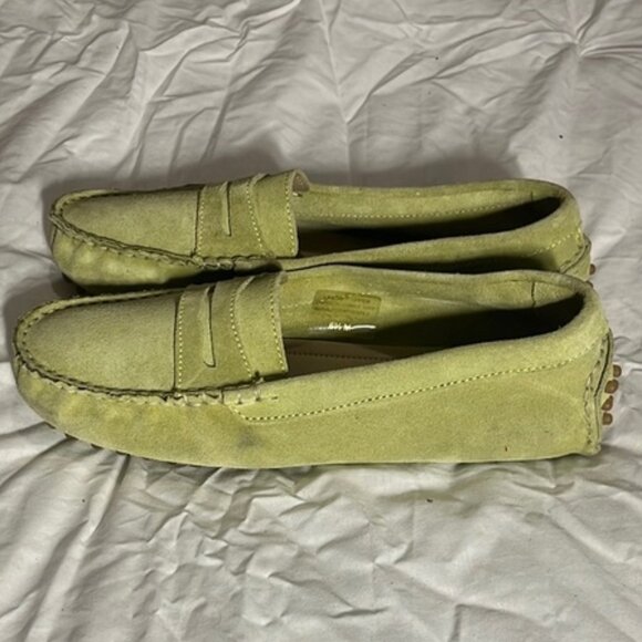 Coach and Four Lime Green Suede Loafers NWOT Size 6.5 M - Picture 2 of 9